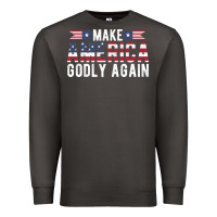 Smoke make america godly again american flag letters christian quote Premium Sweatshirt - linhVisuals