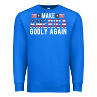 True Royal make america godly again american flag letters christian quote Premium Sweatshirt - linhVisuals
