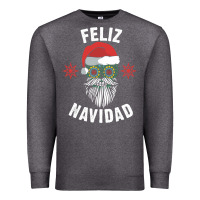 Charcoal Heather mexican christmas sugar skull feliz navidad spanish speaking xmas gift Premium Sweatshirt - linhVisuals