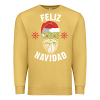 Antique Gold mexican christmas sugar skull feliz navidad spanish speaking xmas gift Premium Sweatshirt - linhVisuals