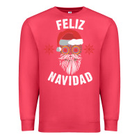 Cardinal mexican christmas sugar skull feliz navidad spanish speaking xmas gift Premium Sweatshirt - linhVisuals