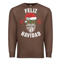 Chestnut mexican christmas sugar skull feliz navidad spanish speaking xmas gift Premium Sweatshirt - linhVisuals