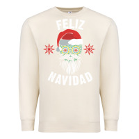 Sandshell mexican christmas sugar skull feliz navidad spanish speaking xmas gift Premium Sweatshirt - linhVisuals