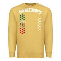 Antique Gold mexican flag air accordion music instrument lover gift Premium Sweatshirt - linhVisuals