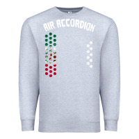 Heather Grey mexican flag air accordion music instrument lover gift Premium Sweatshirt - linhVisuals