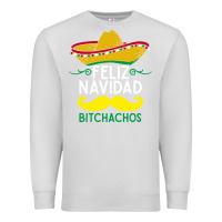 Dove Grey mexicans say feliz navidad bitchahos funny merry christmas sombrero Premium Sweatshirt - linhVisuals