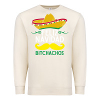 Sandshell mexicans say feliz navidad bitchahos funny merry christmas sombrero Premium Sweatshirt - linhVisuals