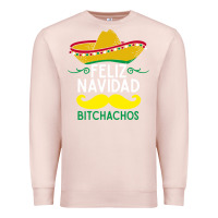 Pale Pink mexicans say feliz navidad bitchahos funny merry christmas sombrero Premium Sweatshirt - linhVisuals