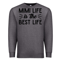 Charcoal Heather mimi life is the best life blessed grandma mom cute gift Premium Sweatshirt - linhVisuals
