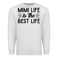 Oatmeal Heather mimi life is the best life blessed grandma mom cute gift Premium Sweatshirt - linhVisuals