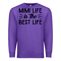 Purple mimi life is the best life blessed grandma mom cute gift Premium Sweatshirt - linhVisuals