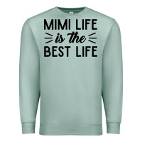 Seafoam mimi life is the best life blessed grandma mom cute gift Premium Sweatshirt - linhVisuals