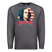 Charcoal Heather benjamin franklin Premium Sweatshirt - linhVisuals