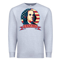Heather Grey benjamin franklin Premium Sweatshirt - linhVisuals