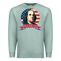 Seafoam benjamin franklin Premium Sweatshirt - linhVisuals