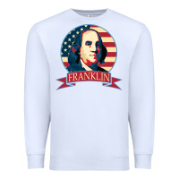White benjamin franklin Premium Sweatshirt - linhVisuals