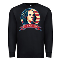 Black benjamin franklin Premium Sweatshirt - linhVisuals