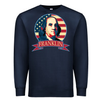 Navy benjamin franklin Premium Sweatshirt - linhVisuals