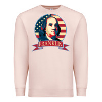 Pale Pink benjamin franklin Premium Sweatshirt - linhVisuals