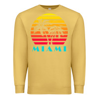 Antique Gold miami 80s sunset Premium Sweatshirt - linhVisuals