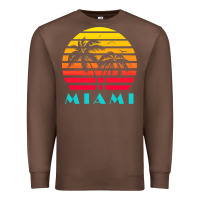 Chestnut miami 80s sunset Premium Sweatshirt - linhVisuals