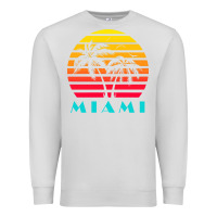 Dove Grey miami 80s sunset Premium Sweatshirt - linhVisuals