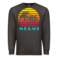 Smoke miami 80s sunset Premium Sweatshirt - linhVisuals