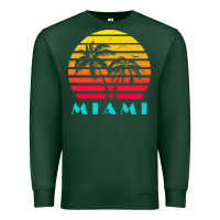 Sports Green miami 80s sunset Premium Sweatshirt - linhVisuals