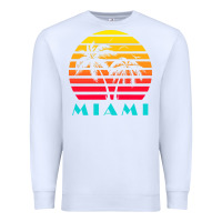 White miami 80s sunset Premium Sweatshirt - linhVisuals