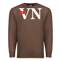 Chestnut Vietnam Flag and Country Initials Premium Sweatshirt - linhVisuals