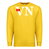 Lemon Vietnam Flag and Country Initials Premium Sweatshirt - linhVisuals