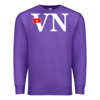 Purple Vietnam Flag and Country Initials Premium Sweatshirt - linhVisuals