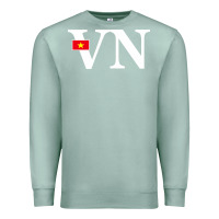 Seafoam Vietnam Flag and Country Initials Premium Sweatshirt - linhVisuals
