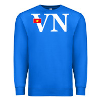 True Royal Vietnam Flag and Country Initials Premium Sweatshirt - linhVisuals