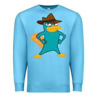 Ocean Blue phineas and ferb, agent p, perry the platypus Premium Sweatshirt - linhVisuals