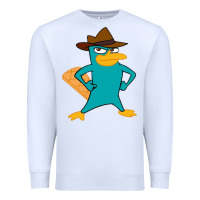 White phineas and ferb, agent p, perry the platypus Premium Sweatshirt - linhVisuals