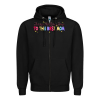 Black happy mother's to the best mom Zipper Hoodie - JahusDesignShop