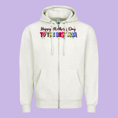 Happy Mother's To The Best Mom Zipper Hoodie Designed By Jahusdesignshop