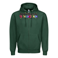 Sports Green happy mother's to the best mom Zipper Hoodie - JahusDesignShop