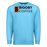 Ocean Blue biggby coffee Premium Sweatshirt - linhVisuals