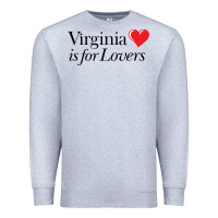 Heather Grey Virginia Is For Lovers Premium Sweatshirt - linhVisuals