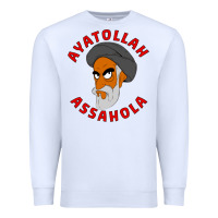 White Ayatollah Assahola Premium Sweatshirt - linhVisuals