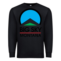 Black Big Sky Montana Champion Premium Sweatshirt - linhVisuals