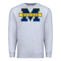 Heather Grey michigan Premium Sweatshirt - linhVisuals