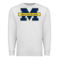 Oatmeal Heather michigan Premium Sweatshirt - linhVisuals