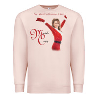 Pale Pink Mariah Carey Merry Christmas vintage retro Premium Sweatshirt - linhVisuals