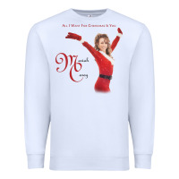 White Mariah Carey Merry Christmas vintage retro Premium Sweatshirt - linhVisuals