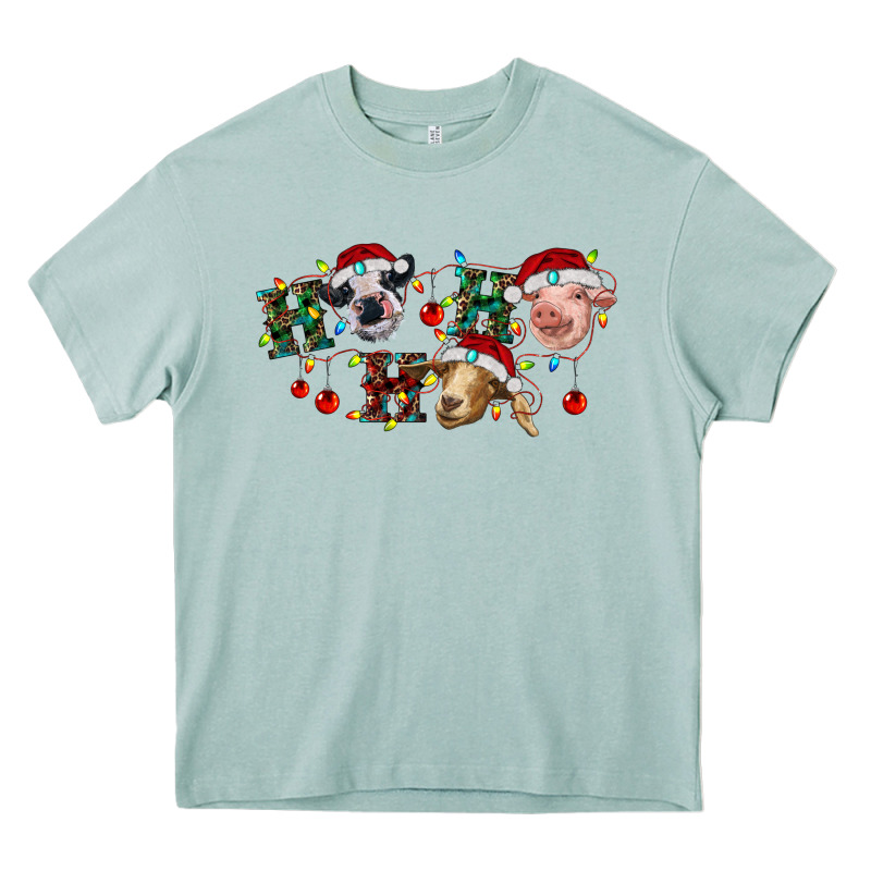 Hohoho Christmas Cows Heavy Core Tee by RanaPortraitStore | Teevron