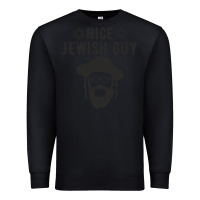 Black nice jewish guy funny gifts for hanukkah Premium Sweatshirt - linhVisuals