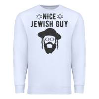 White nice jewish guy funny gifts for hanukkah Premium Sweatshirt - linhVisuals